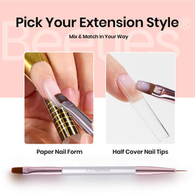 beetles long square half cover tips spread showing thin edges for seamless blend