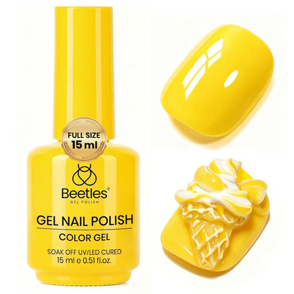 Beetles front bottle shows true Mango Gelato color and easy selection