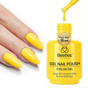 Beetles polish bottle staged in salon to show professional-grade use
