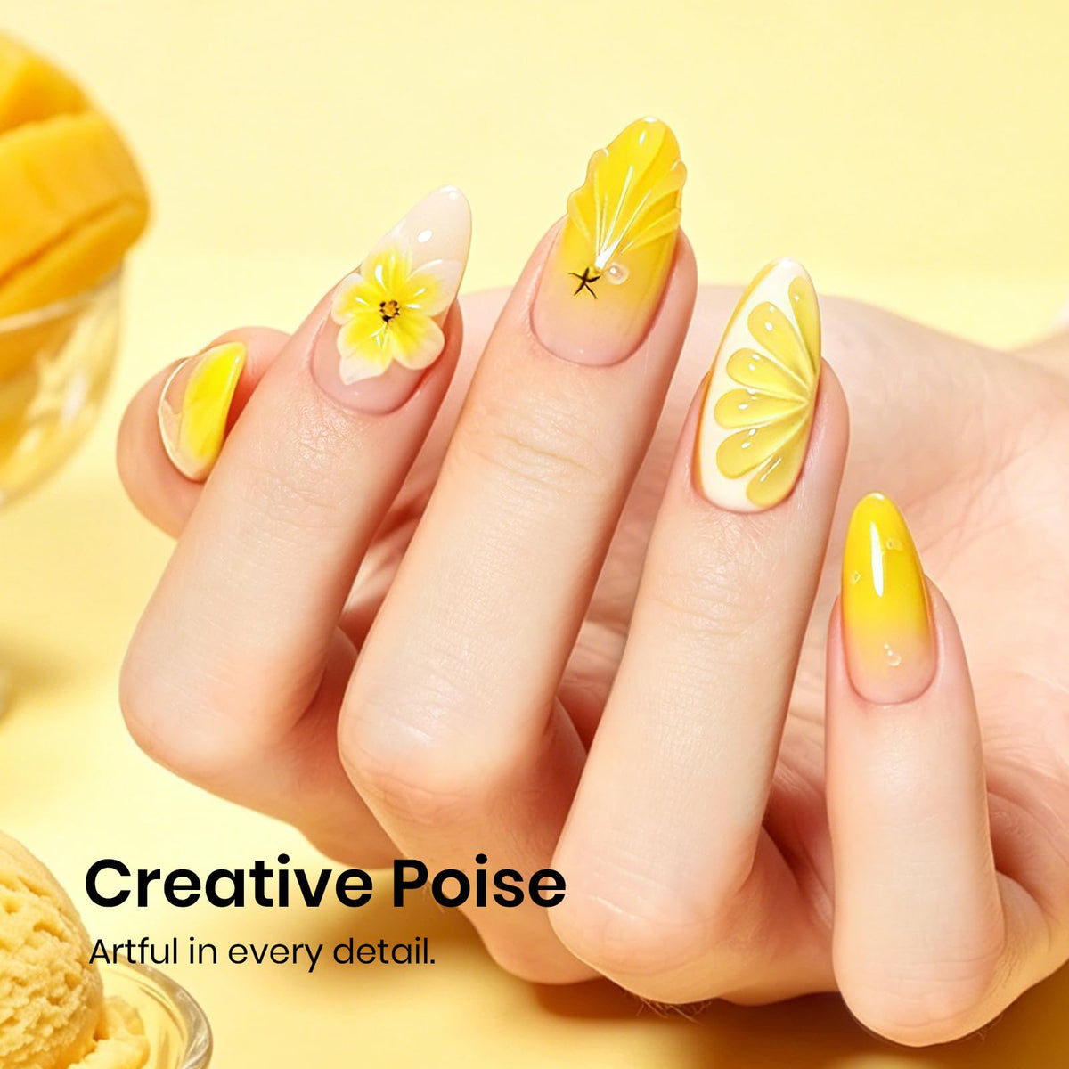 Beetles nail swatch on hand demonstrating vibrant long-lasting color