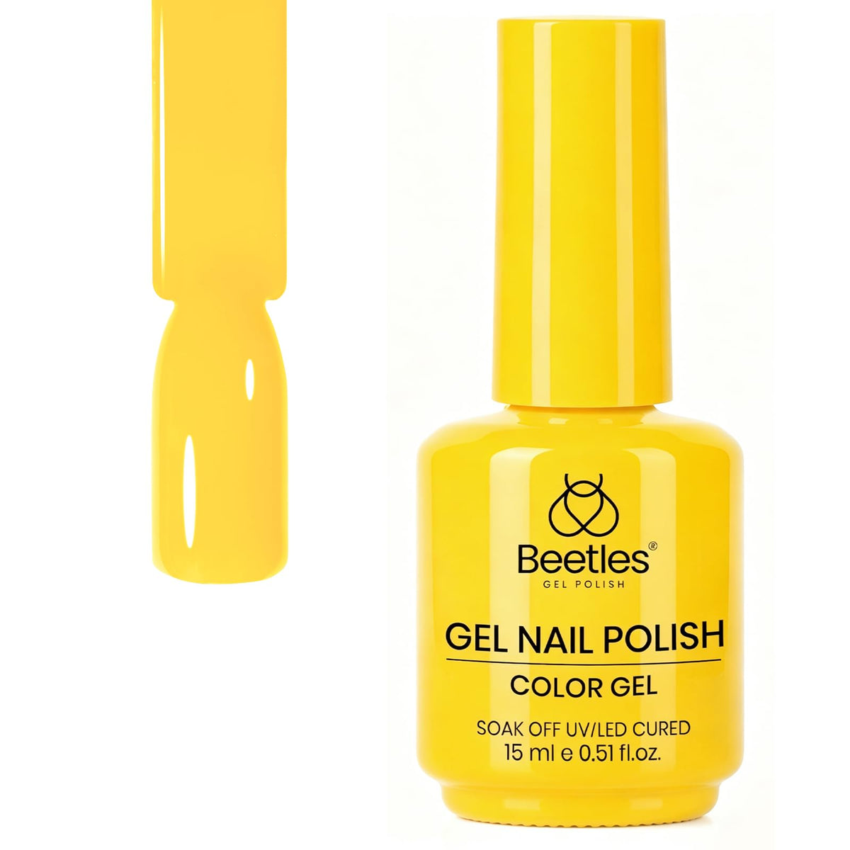 Beetles nails in summer scene highlighting bright, fashionable look