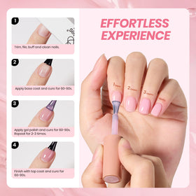 Beetles manicure on hand model demonstrating sheer buildable finish