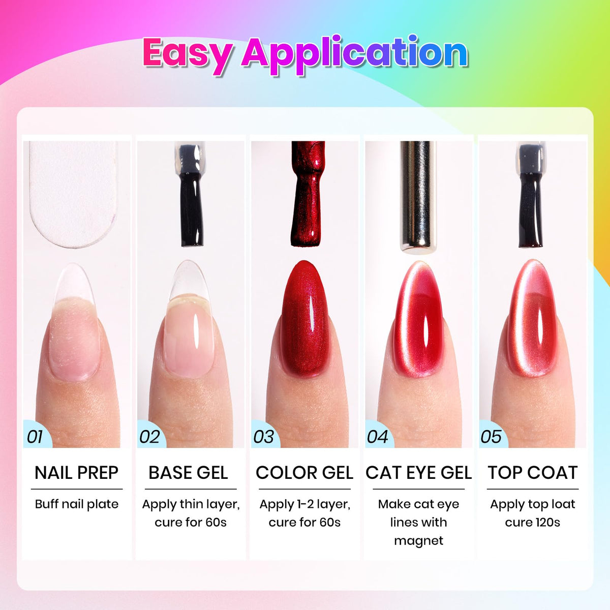Beetles manicure in lifestyle setting with hands showing long-lasting, glossy cat eye finish