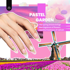 beetles manicure in use on hands demonstrating salon-style cured gel durability