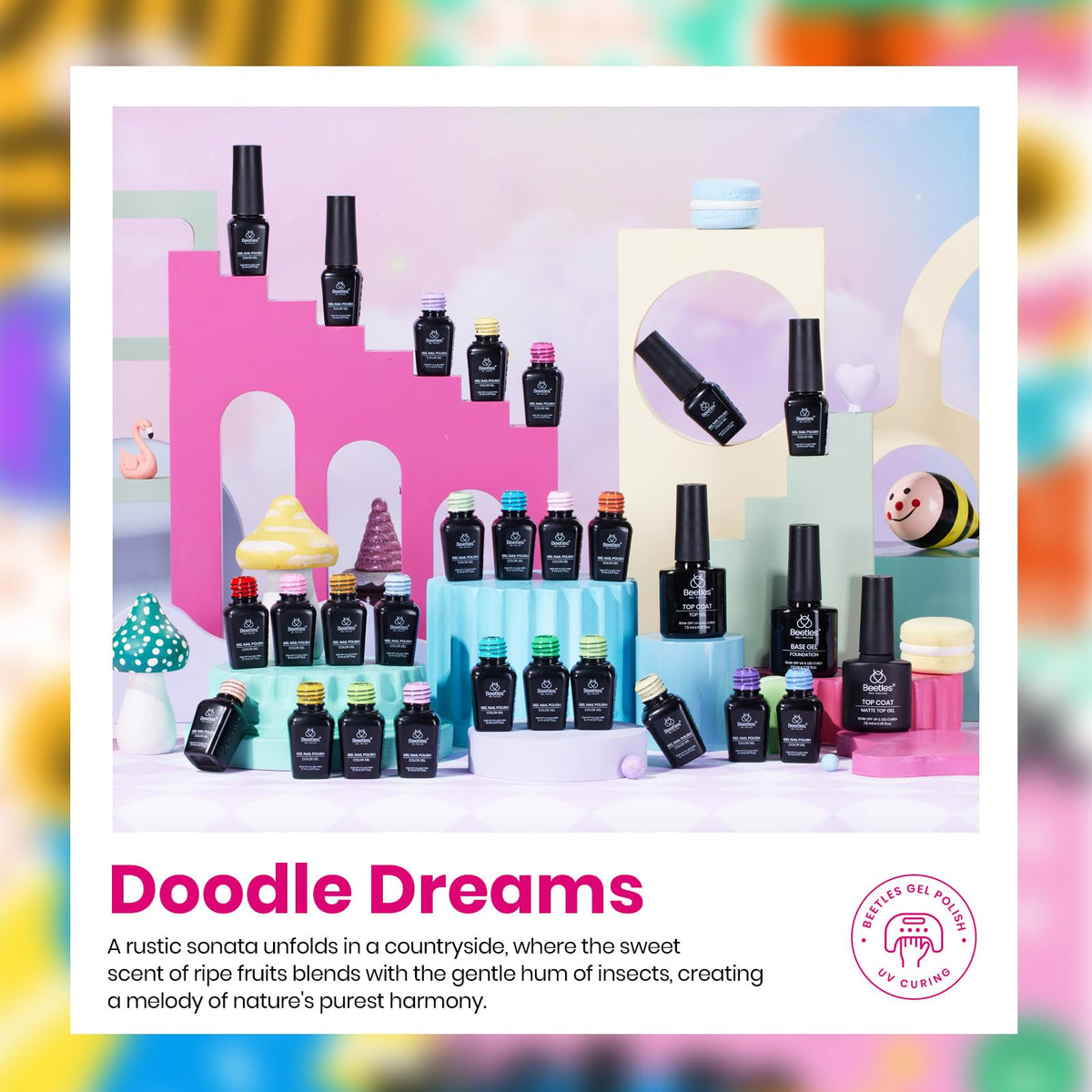 beetles manicure in use on hands showcasing long-lasting shine