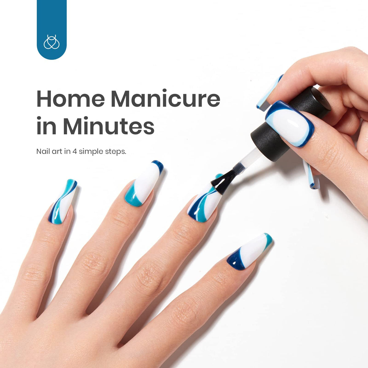 Beetles manicure in use on hands demonstrating salon-quality shine and durable finish