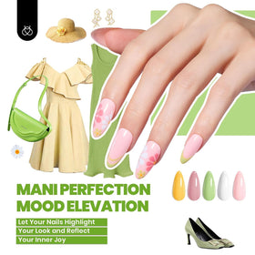beetles manicure lifestyle scene showing finished nails for gift inspiration