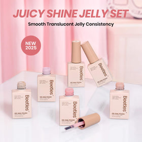 beetles Gel Polish lifestyle image of hands with soft neutral manicure showcasing wearable elegant results