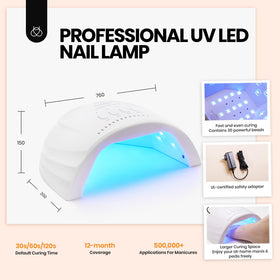 beetles gel polish lamp in use on a hand showing salon-quality curing