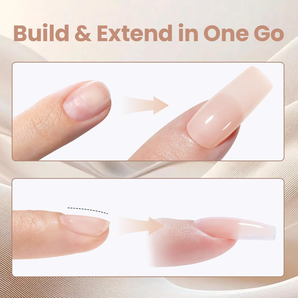 Beetles medium square half-cover tips spread with easy blending benefit