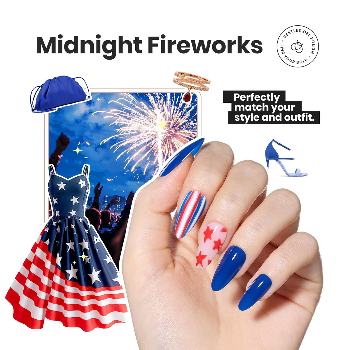 Beetles Gel Polish brush stroke swatch demonstrating smooth, full-coverage application