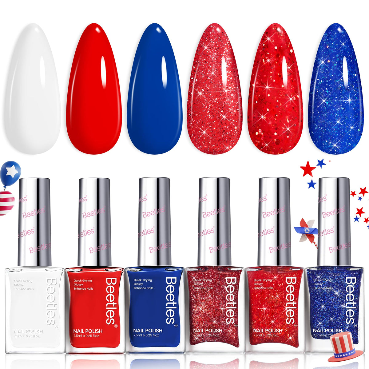 Beetles Gel Polish flatlay with summer accessories suggesting holiday-ready nail looks
