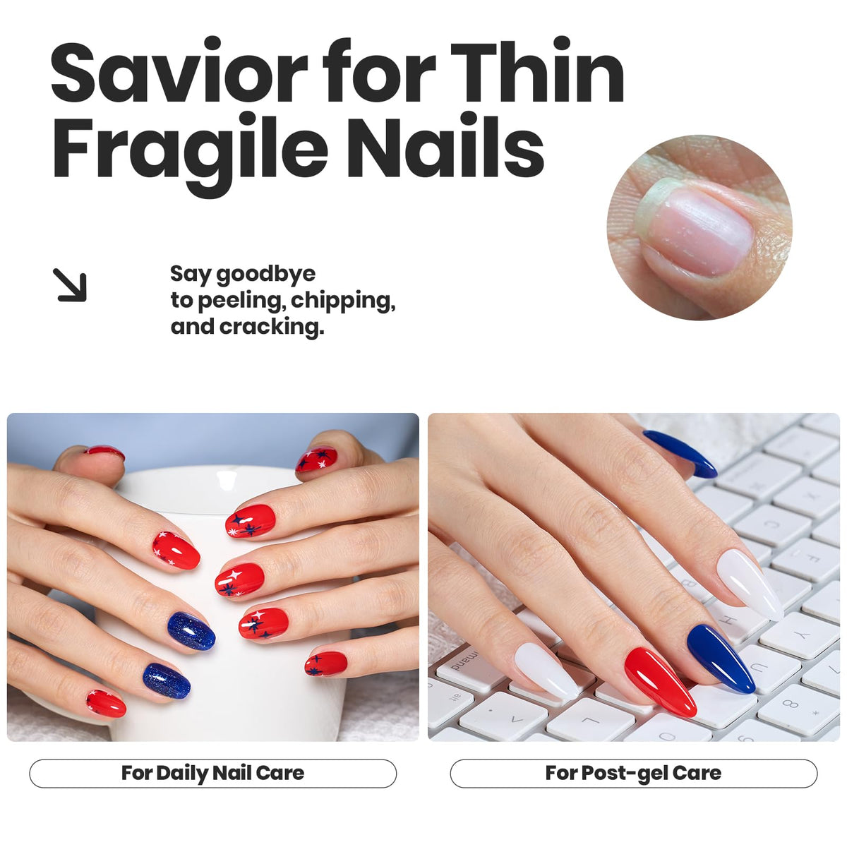 Beetles Gel Polish applied on fingers with sparkly accents for festive durable manicure