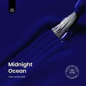 beetles brush stroke of midnight ocean navy blue demonstrating even coverage