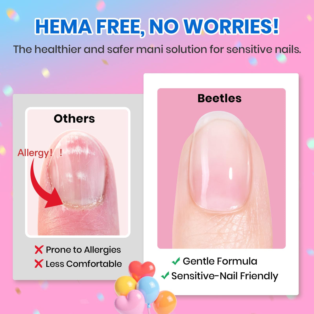 beetles mini lamp in use curing nail demonstrating fast, portable curing benefit