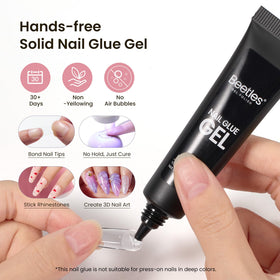 Beetles mini UV lamp in use curing nails for fast hardening