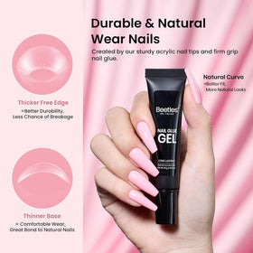 Beetles Gel Polish mini UV lamp curing a nail tip, ensures reliable quick curing at home