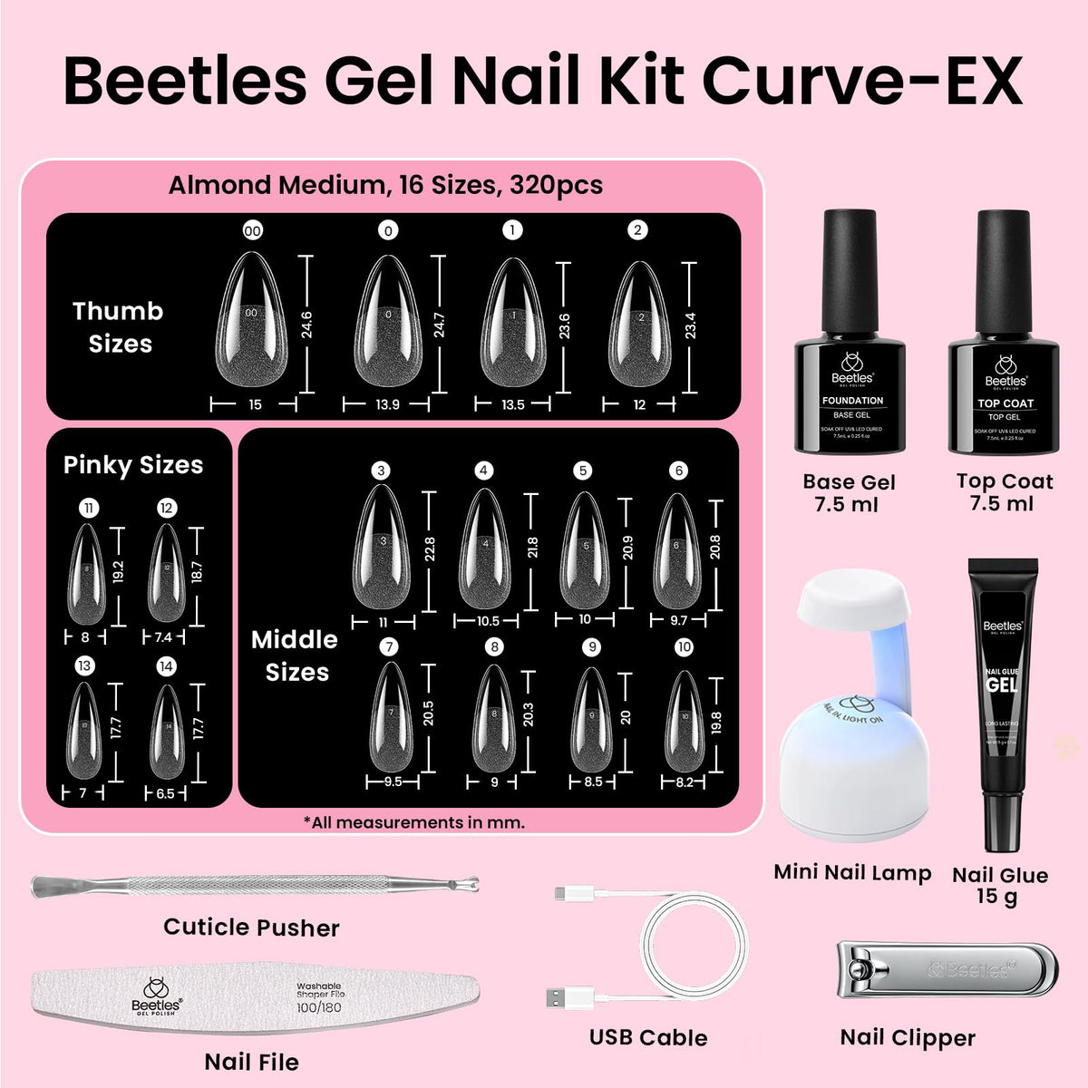 Beetles mini UV lamp curing gel to secure base and top coats for long-lasting finish