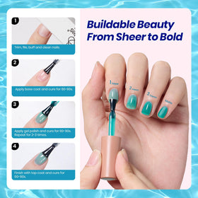 beetles layered nail art with multiple shades showing customizable depth