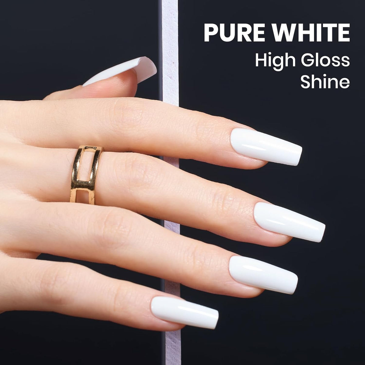 beetles Gel Polish manicure showing French tips and line art, enables versatile designs