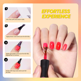beetles nail art French jelly manicure example with glossy translucent tips