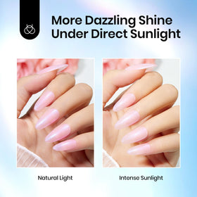 beetles before and after nails illustrating transformative sparkle