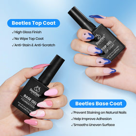 Beetles Gel Polish nail dehydrator applied to nail plate, oil-free bonding surface benefit