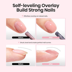 beetles nail extension in progress demonstrating sculpting strength benefit