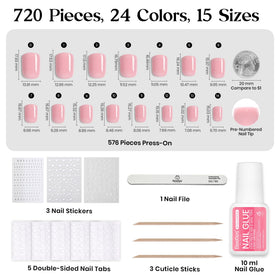 beetles nail glue and tabs arranged for fast application and hold