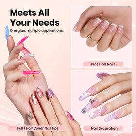 beetles holding rhinestone on nail demonstrating strong decorative hold