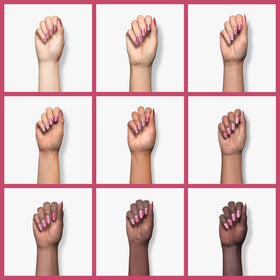beetles nail swatch single hand showing finished salon-quality mani