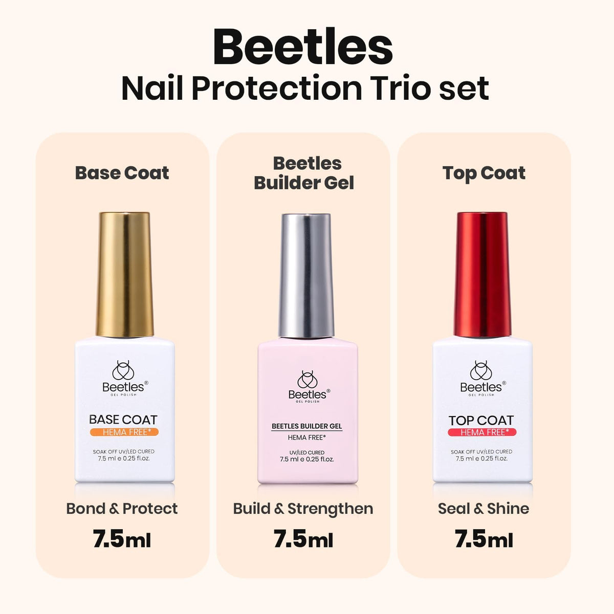 beetles nails after top coat lifestyle shot showing glossy finish and salon-quality results