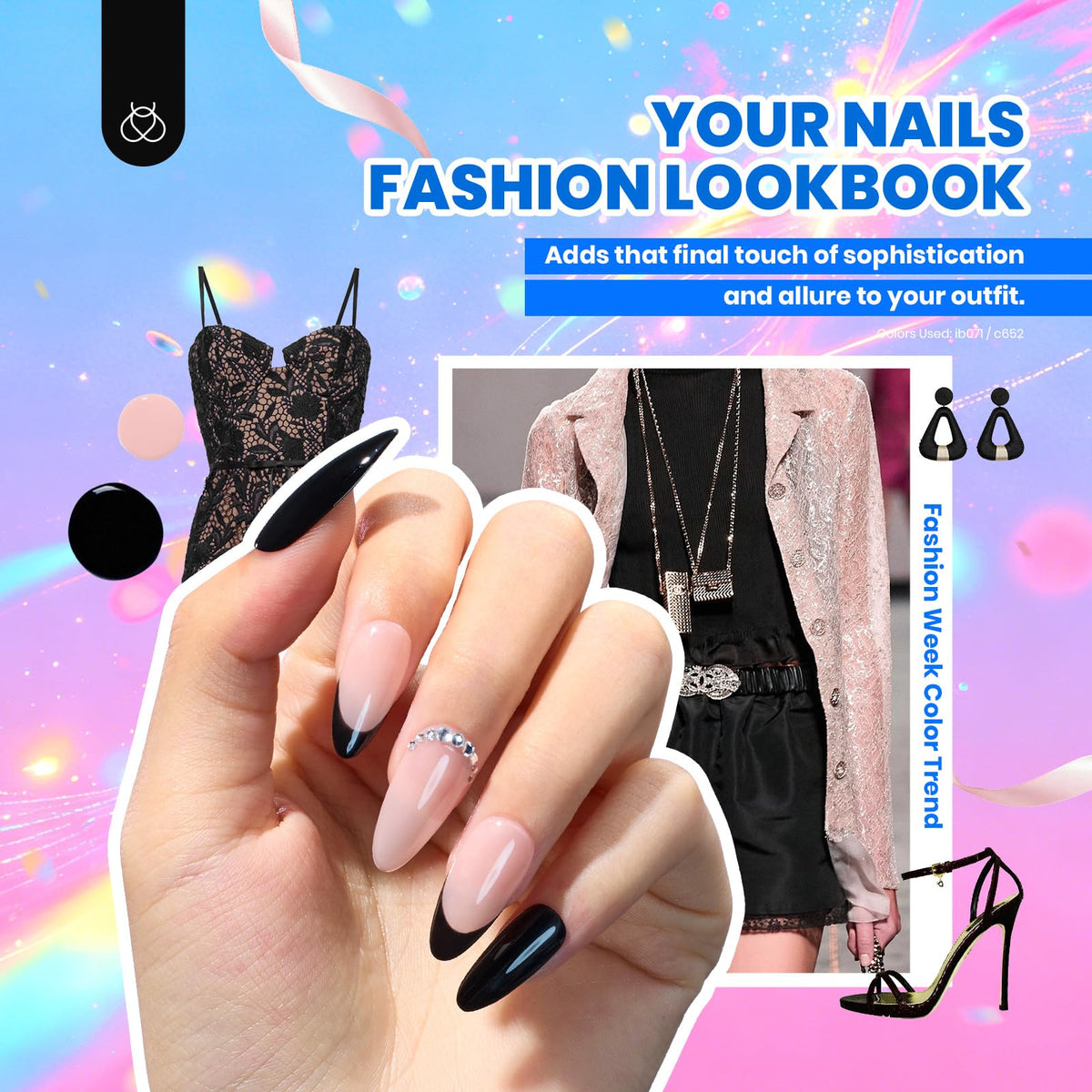beetles nails in use salon style manicure demonstrating glossy finished look