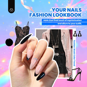 beetles nails in use salon style manicure demonstrating glossy finished look