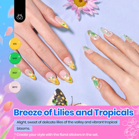 Beetles on-model summer manicure demonstrating long-wear vibrant pastel results