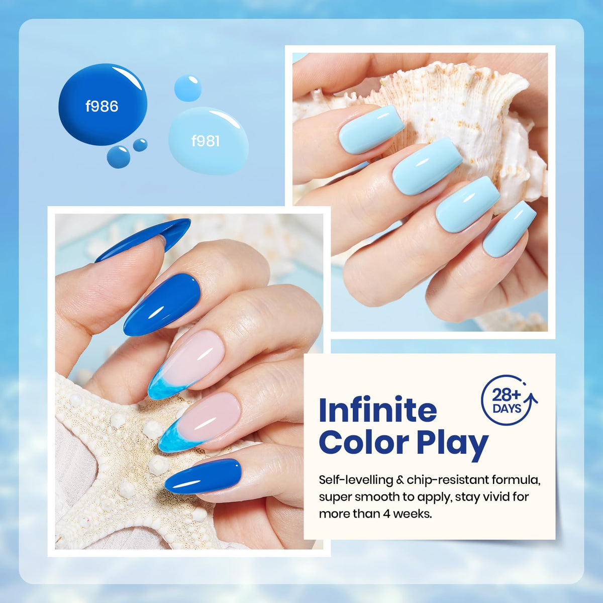 beetles navy swatch on nail wheel demonstrating deep color payoff and salon look