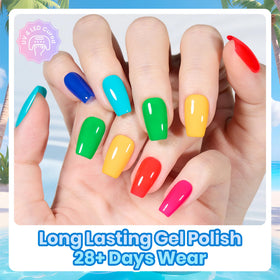 Beetles neon swatch row with six shades demonstrating bright pigment and easy shade selection
