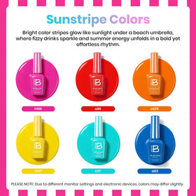Beetles Gel Polish color swatches plate with neon shades, quick selection