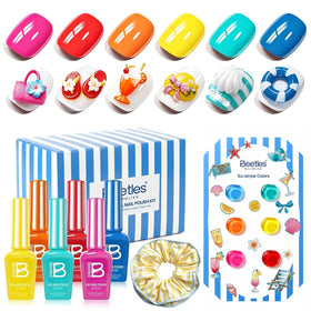 Beetles Gel Polish front packaging vibrant summer box, easy gift