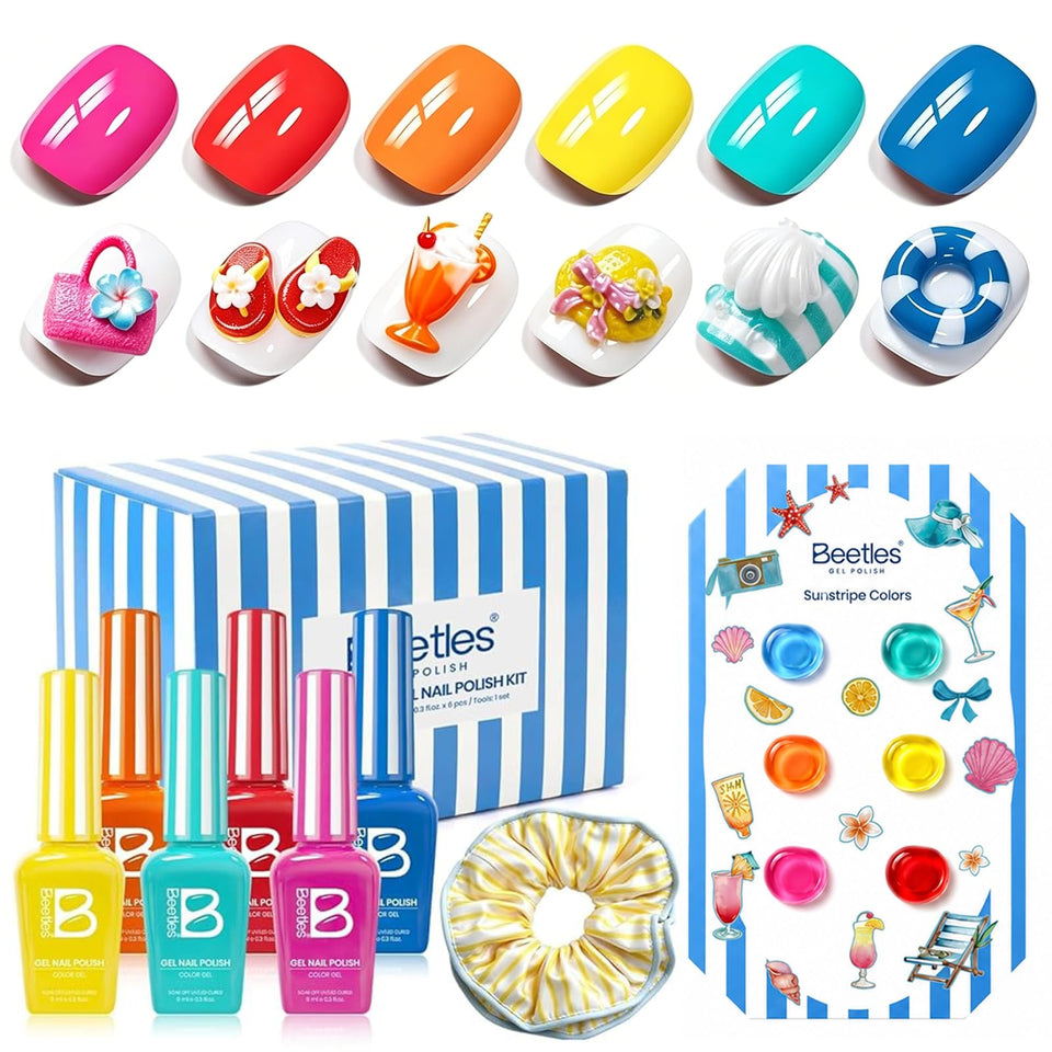 Beetles Gel Polish front packaging vibrant summer box, easy gift