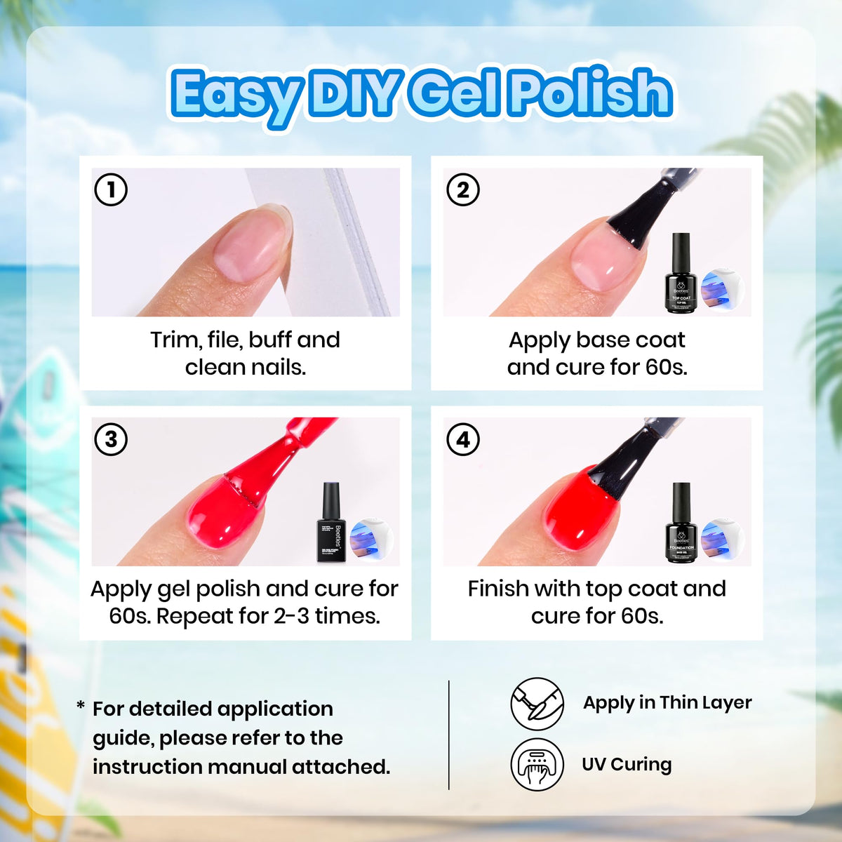 Beetles neon nails with summer outfit lifestyle scene showing bold color impact at events