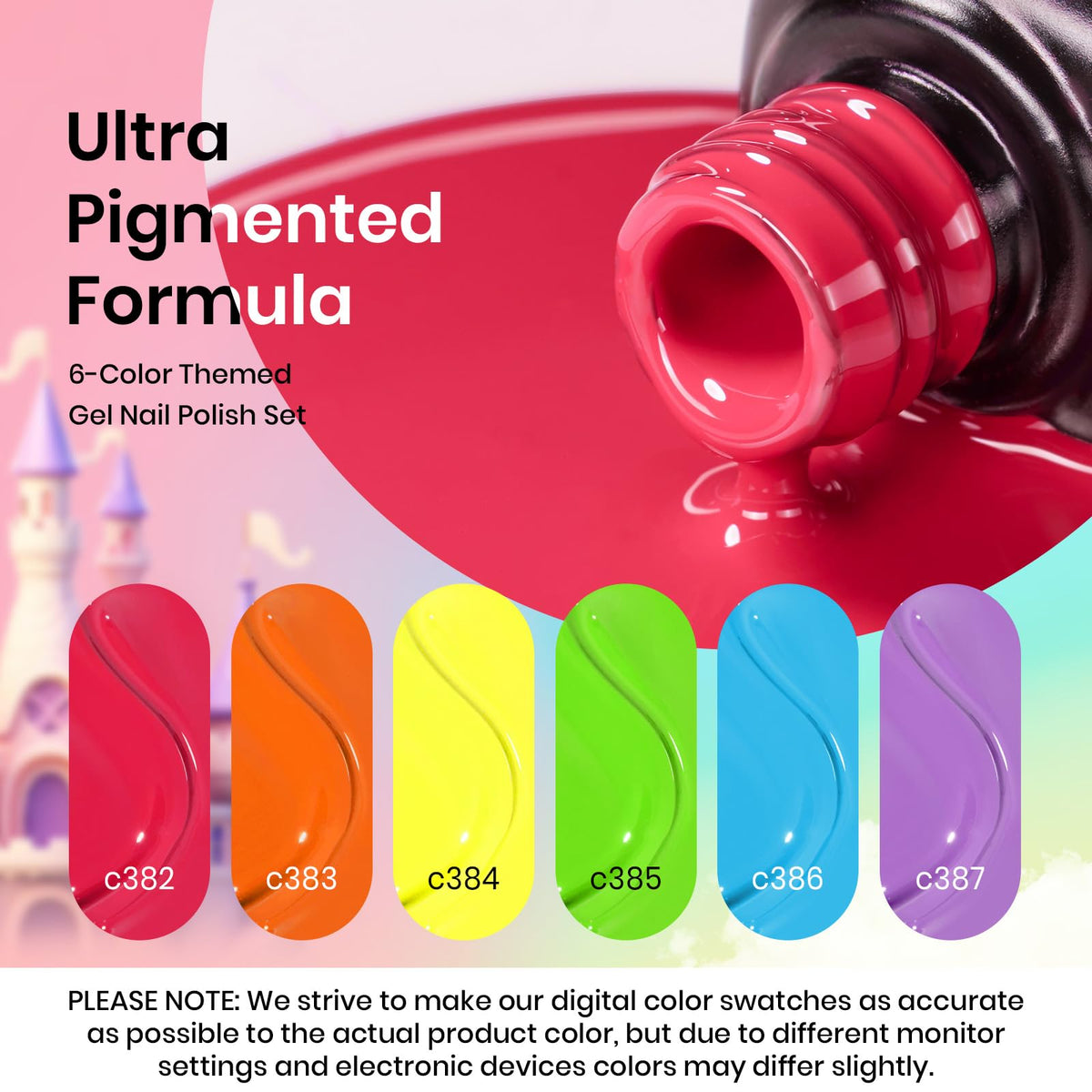 beetles neon swatches on a nail fan showing true-to-bottle colors and vibrant finish