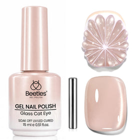 Beetles front packaging showing 15ml bottle and sleek nude color benefit elegant presentation