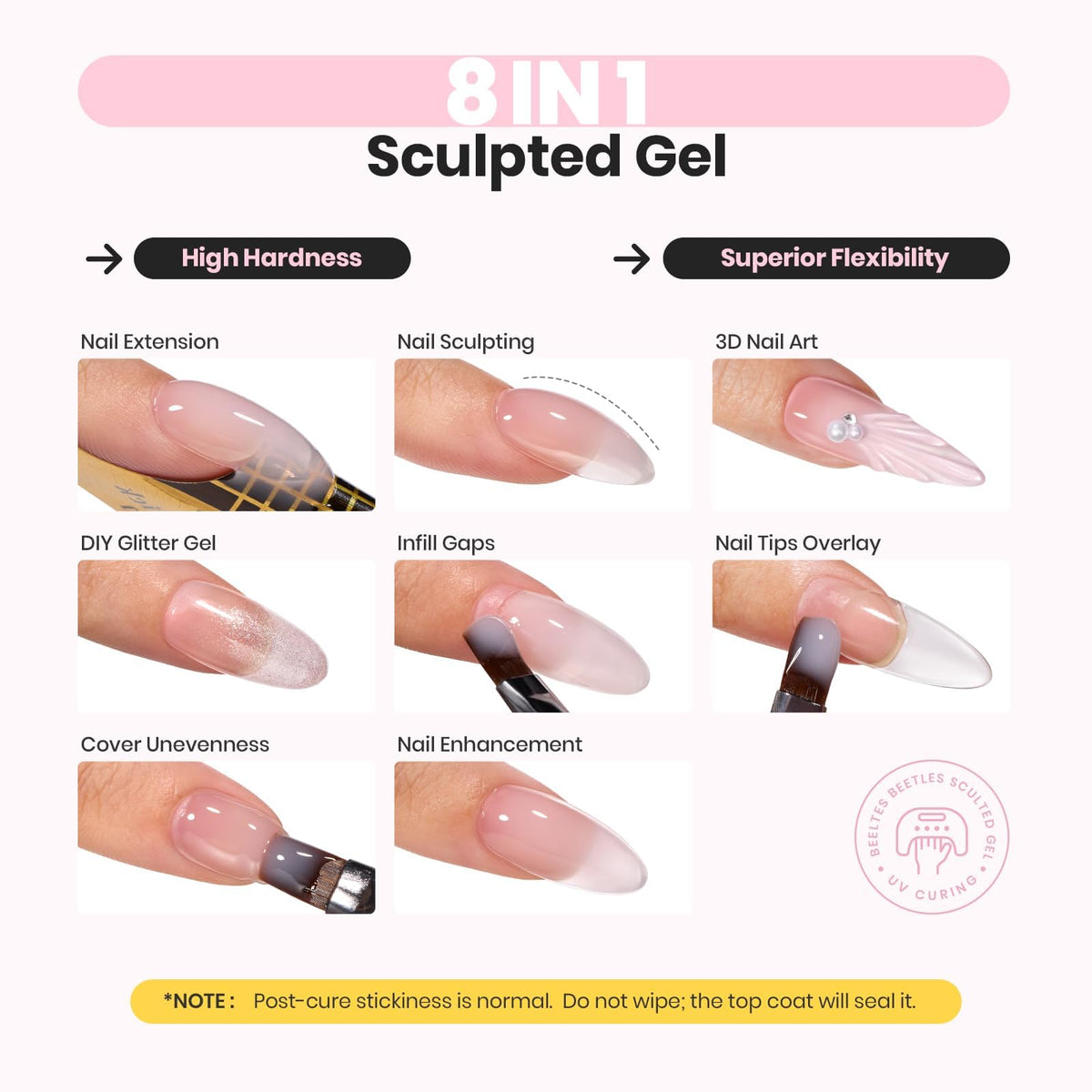 beetles builder gel texture close-up highlighting smooth jelly finish for precise sculpting