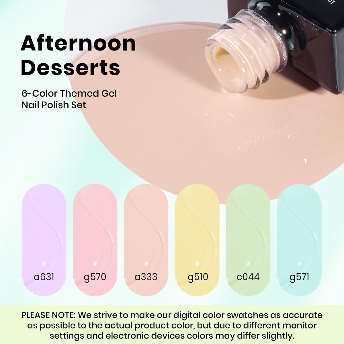Beetles on-nail swatch handshot demonstrating cured glossy finish and wearable palette