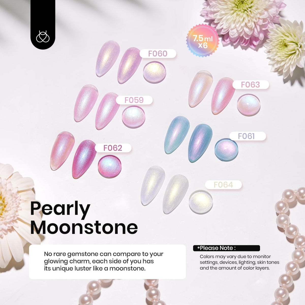 beetles open bottles with visible pastel shades demonstrating color variety and shimmer