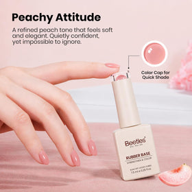 beetles gel polish open top view displaying six nude shades for easy matching