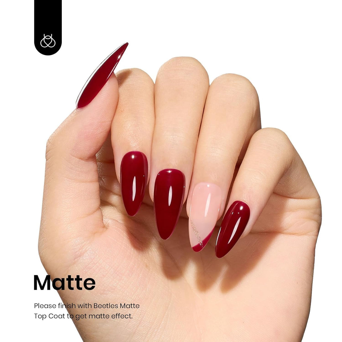 Beetles Gel Polish curing under LED lamp illustrating quick set benefit