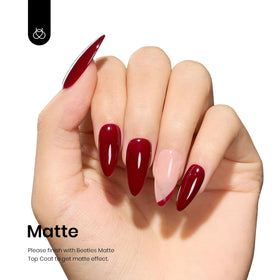 Beetles Gel Polish curing under LED lamp illustrating quick set benefit