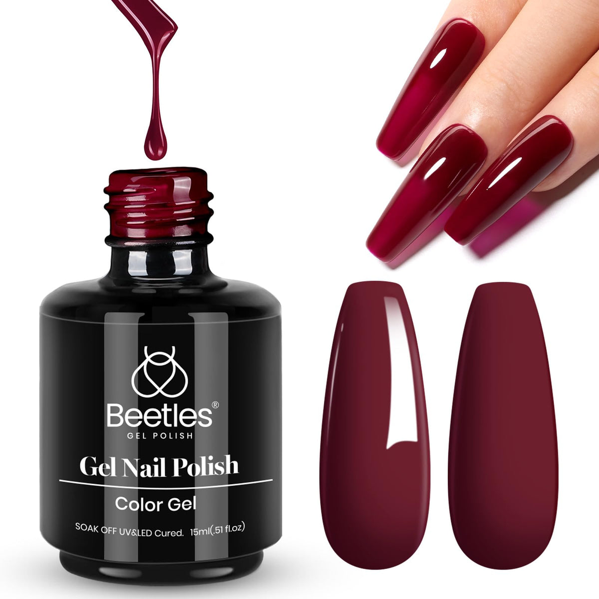 Beetles Gel Polish salon mani set styled to show professional results